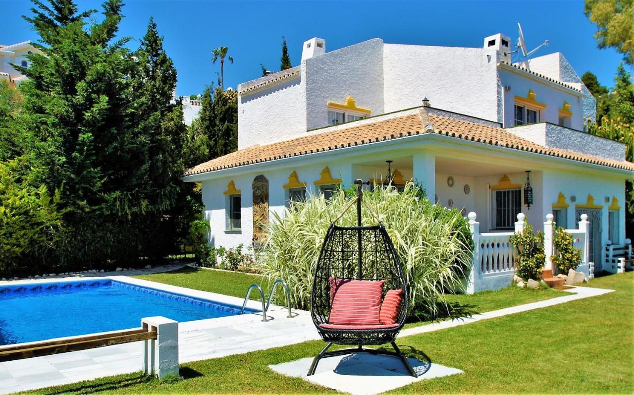Holiday Villa In 10 Min From Fuengirola Beach With Sea Views Pool Bbq Parking Wifi Aircon Big Garden Mijas Exterior foto